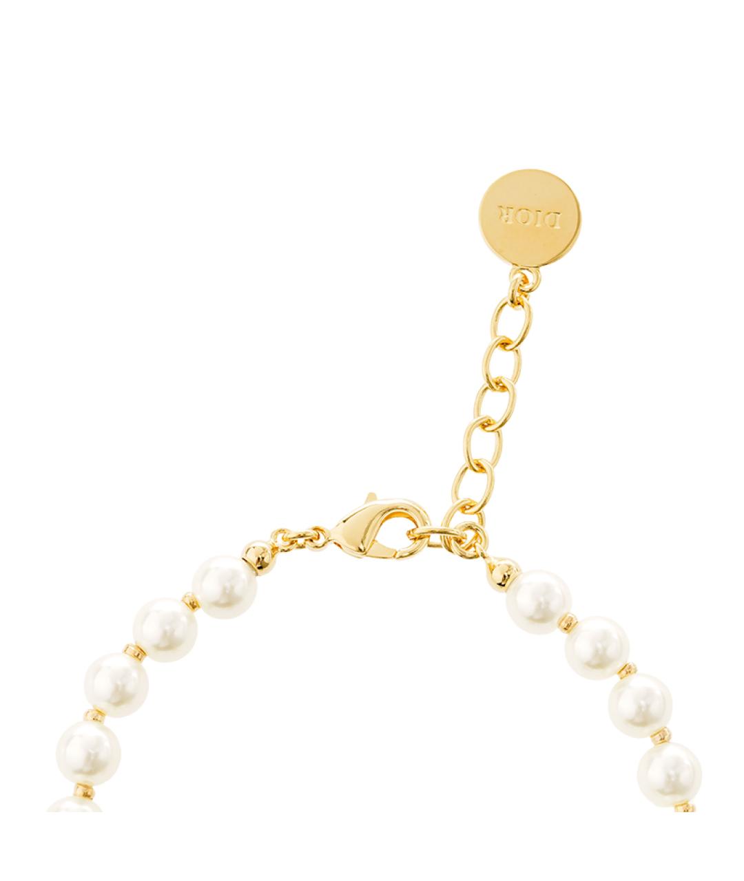 CHRISTIAN DIOR Белый жемчужный браслет, фото 3
