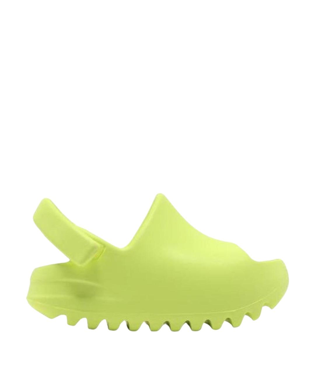 ADIDAS YEEZY Салатовые сандалии и шлепанцы, фото 1