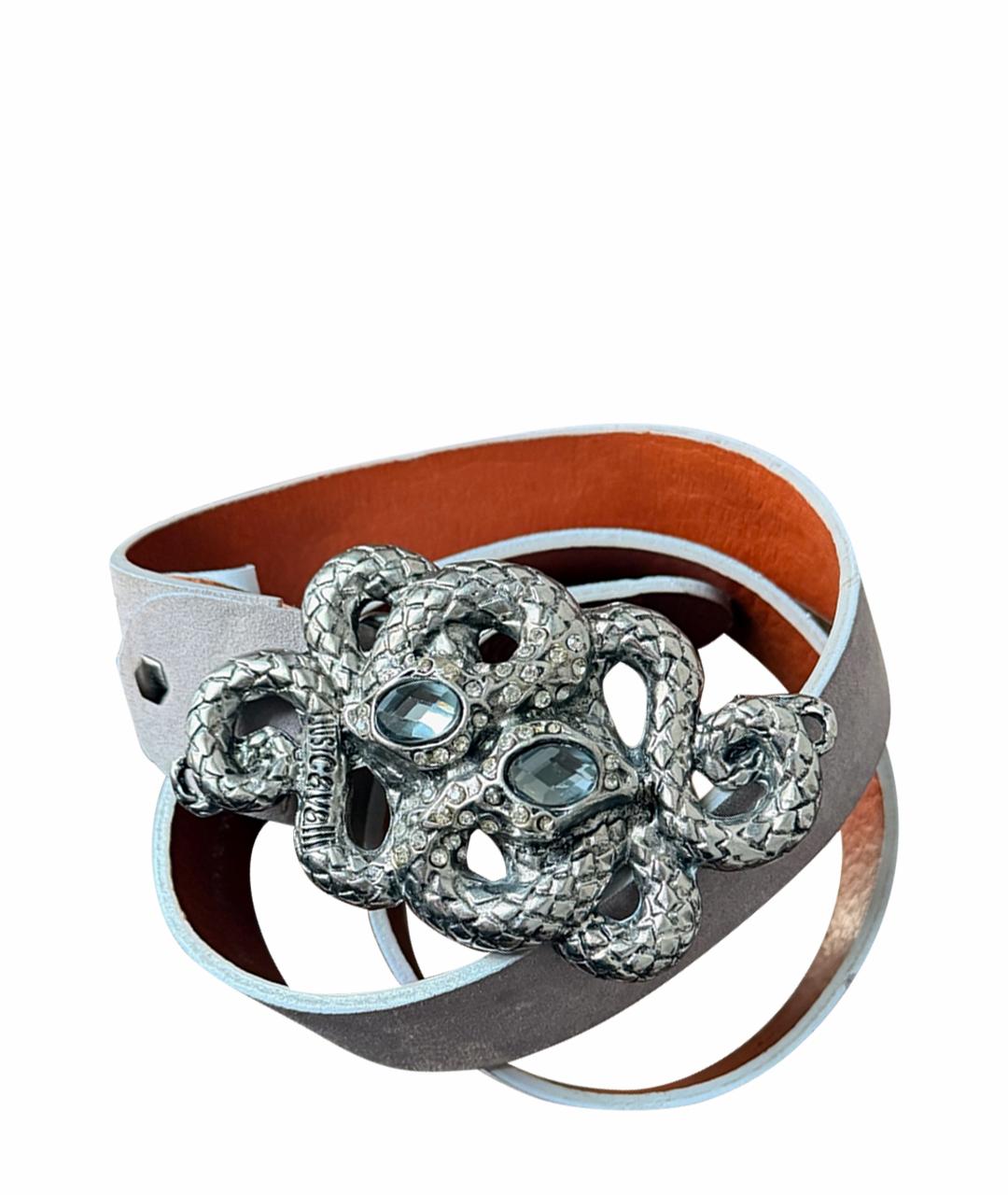 JUST CAVALLI Бежевый кожаный ремень, фото 1