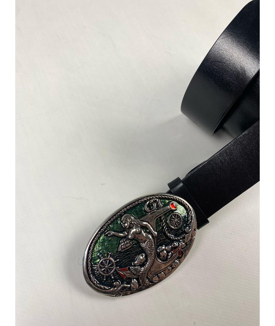 GUCCI Черный кожаный ремень, фото 3