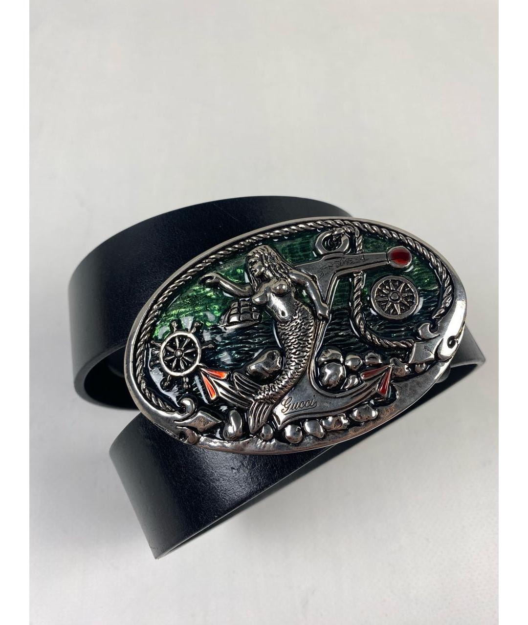 GUCCI Черный кожаный ремень, фото 6