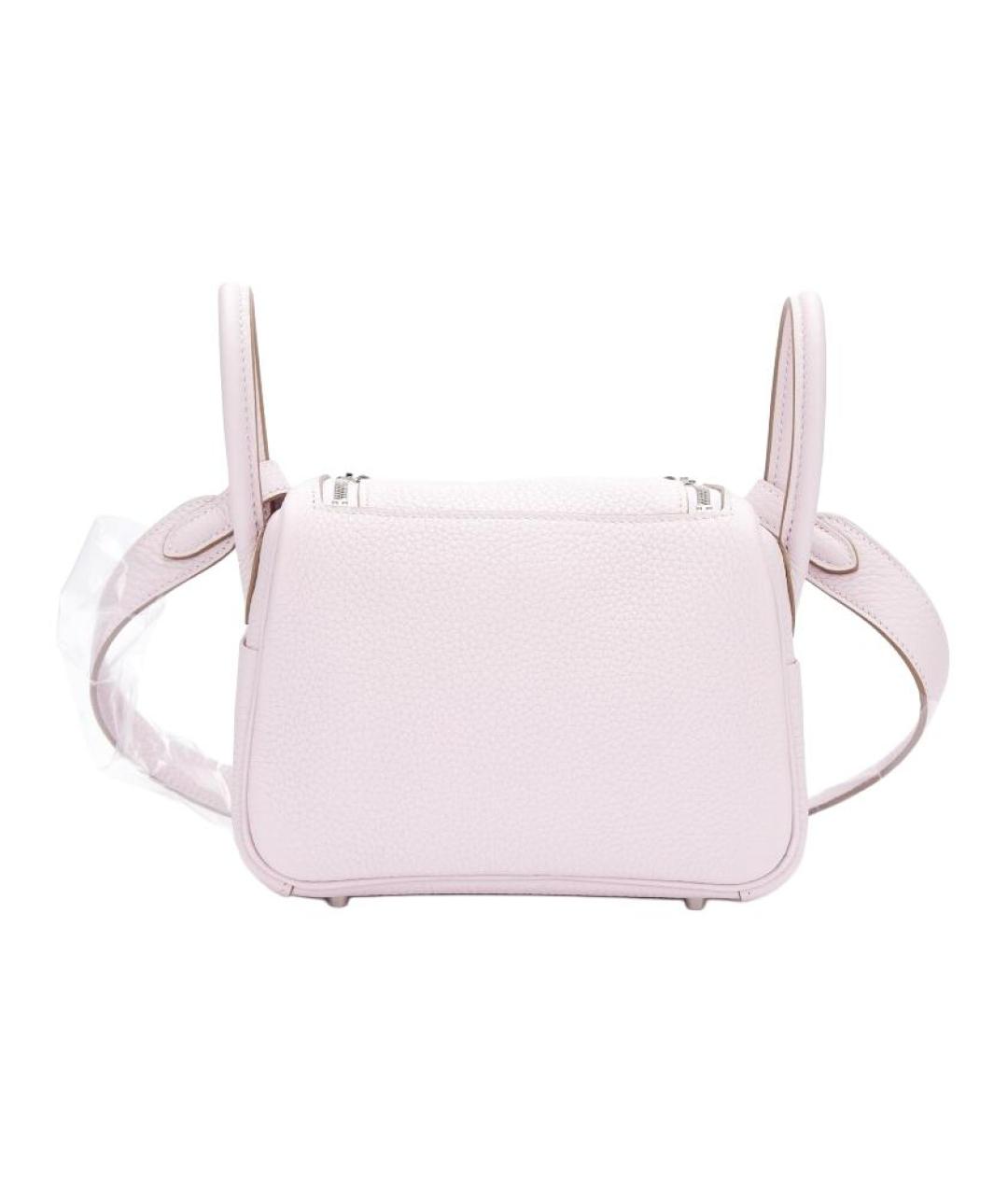 HERMES Розовая кожаная сумка через плечо, фото 4