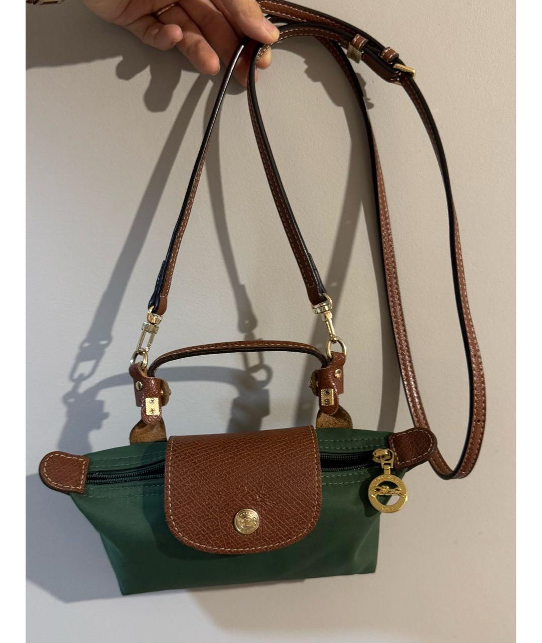 LONGCHAMP Зеленая сумка с короткими ручками, фото 6