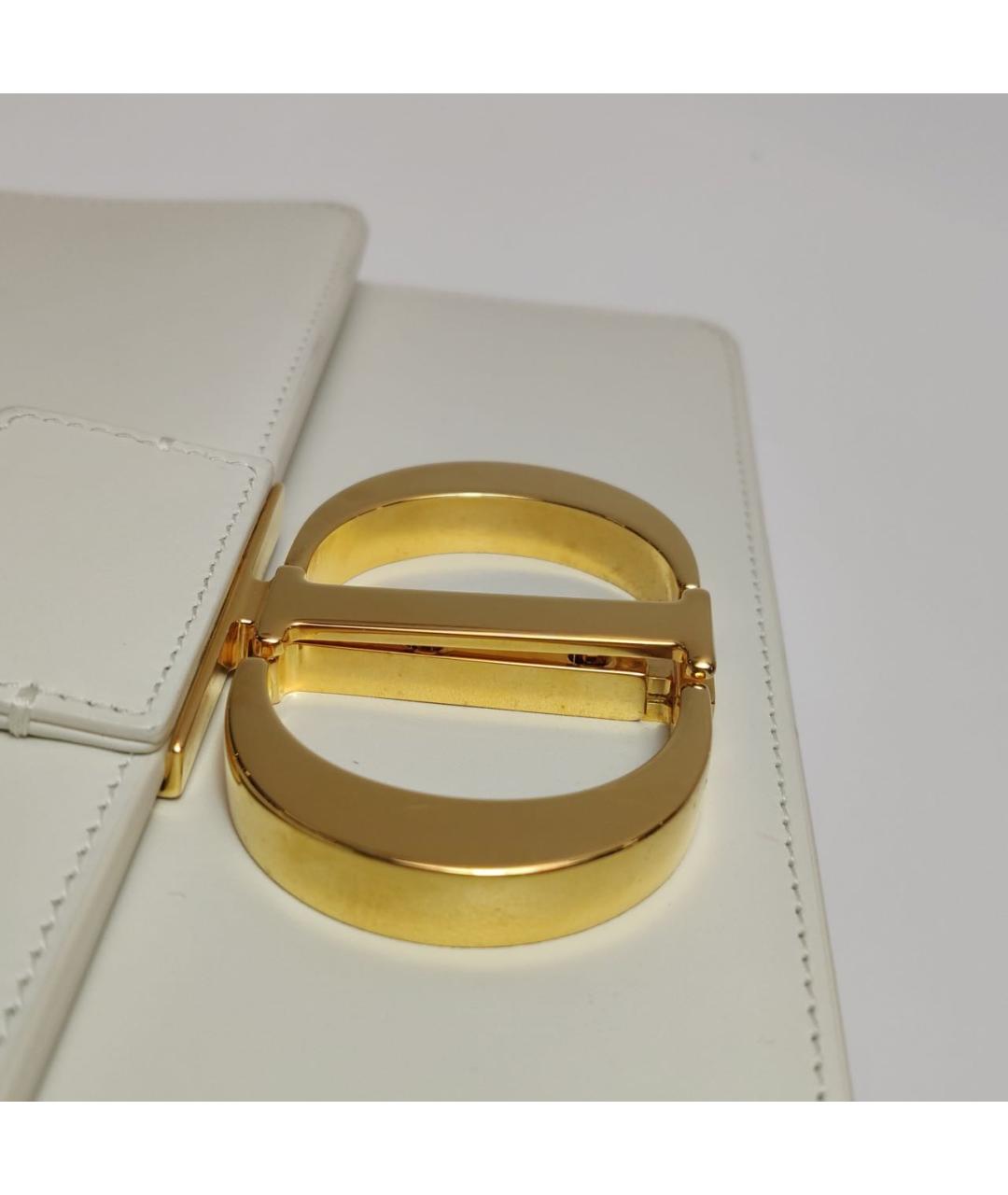 CHRISTIAN DIOR Белая кожаная сумка через плечо, фото 7