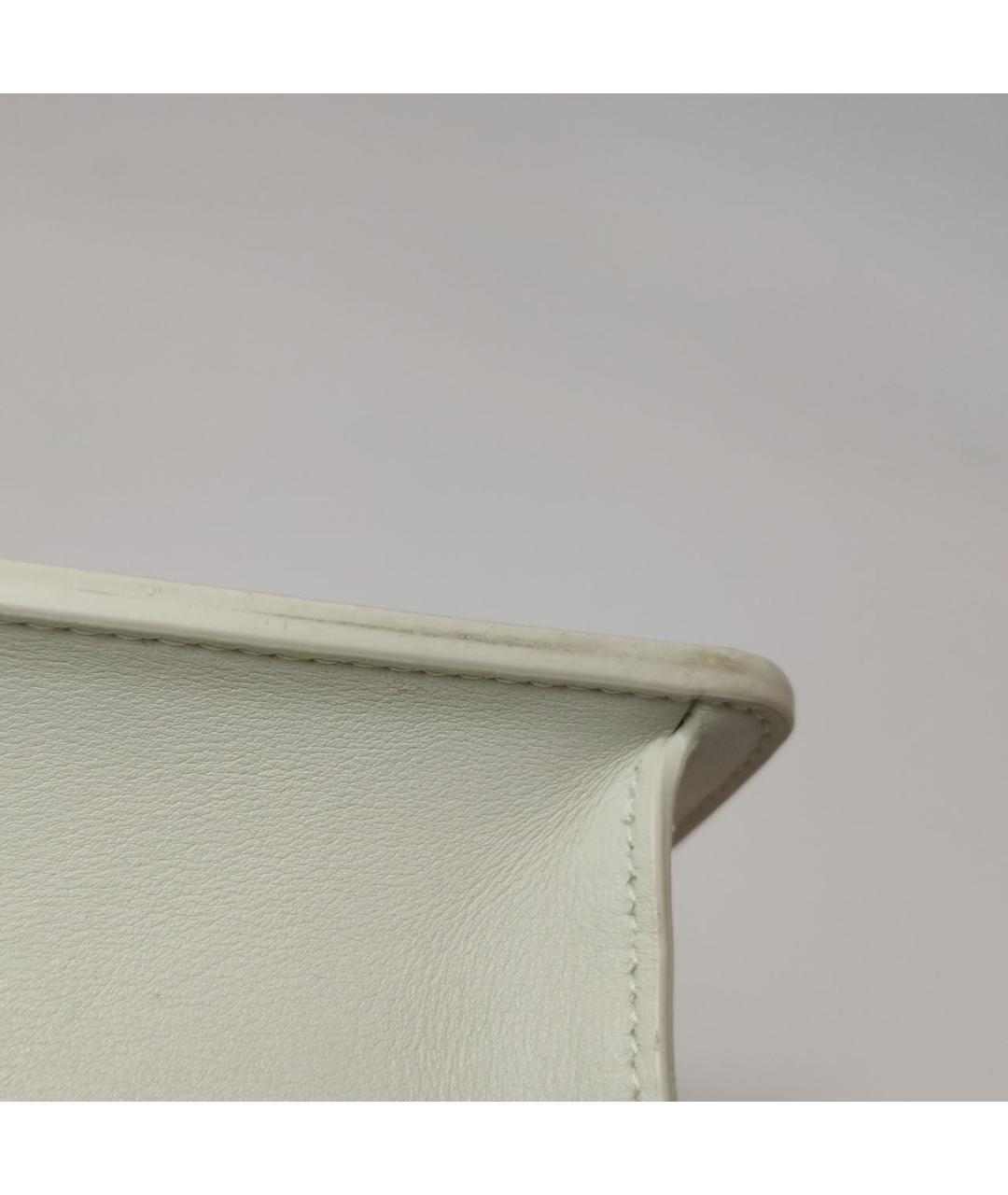 CHRISTIAN DIOR Белая кожаная сумка через плечо, фото 8