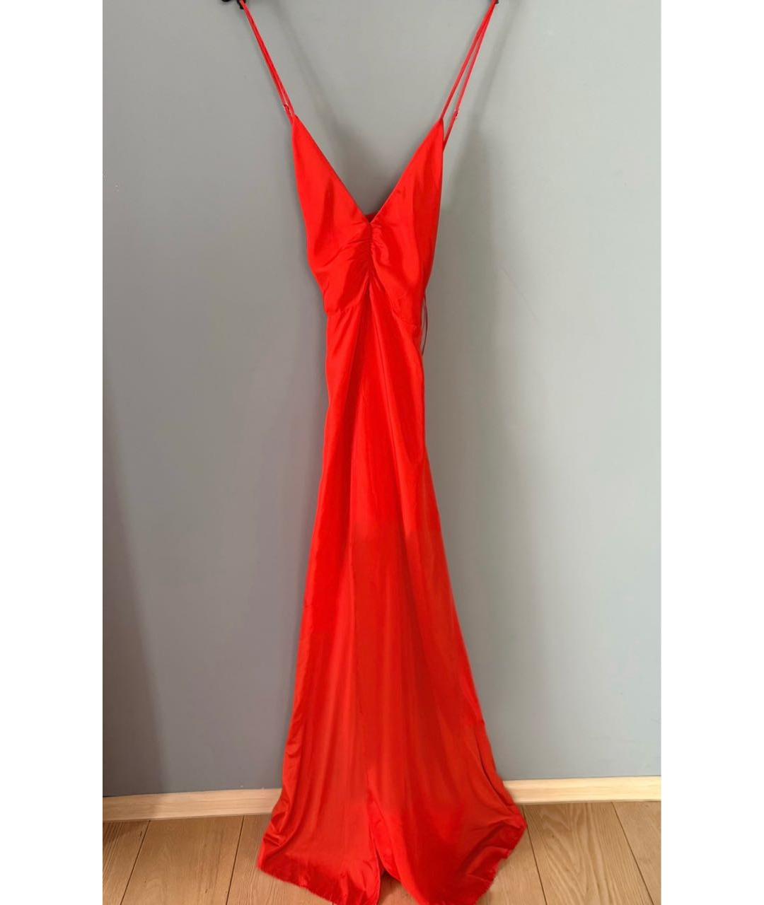 FORTE FORTE Оранжевое шелковое вечернее платье, фото 2