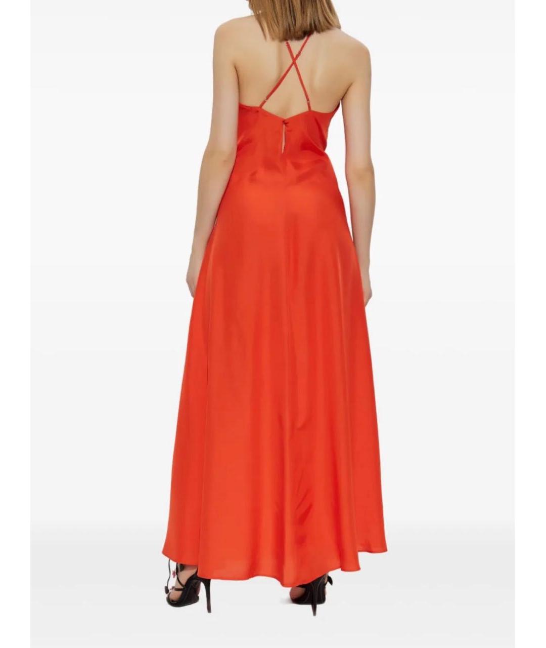 FORTE FORTE Оранжевое шелковое вечернее платье, фото 4