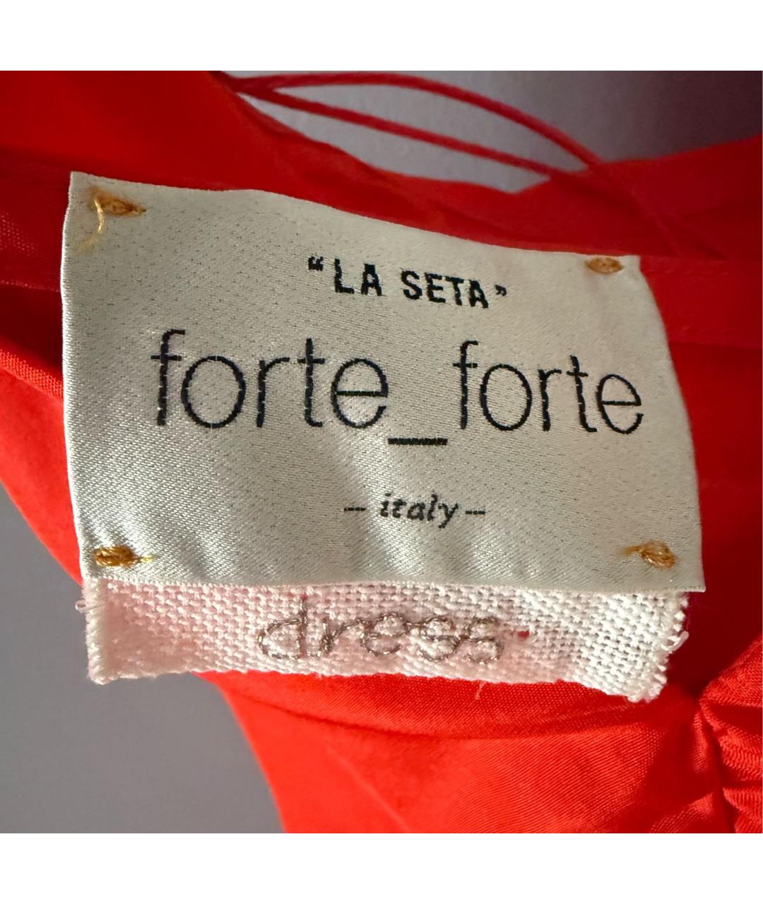 FORTE FORTE Оранжевое шелковое вечернее платье, фото 7