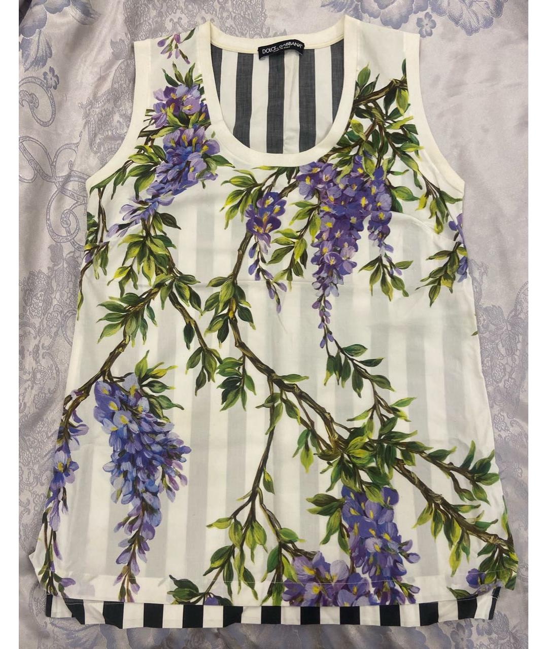 DOLCE&GABBANA Мульти хлопковая майка, фото 6