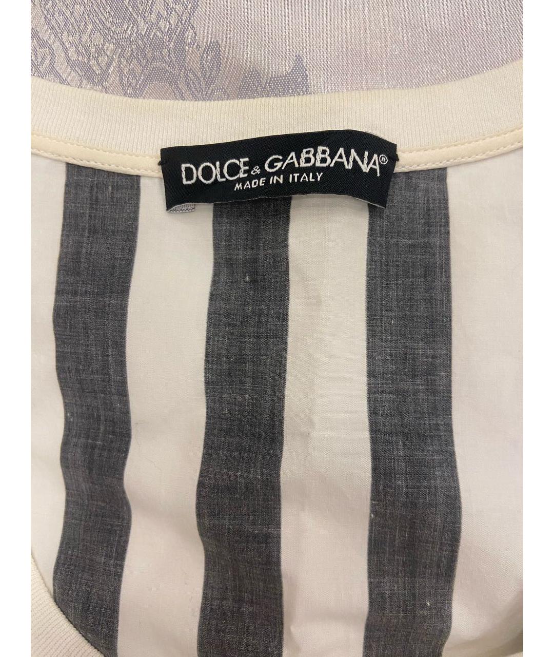 DOLCE&GABBANA Мульти хлопковая майка, фото 4