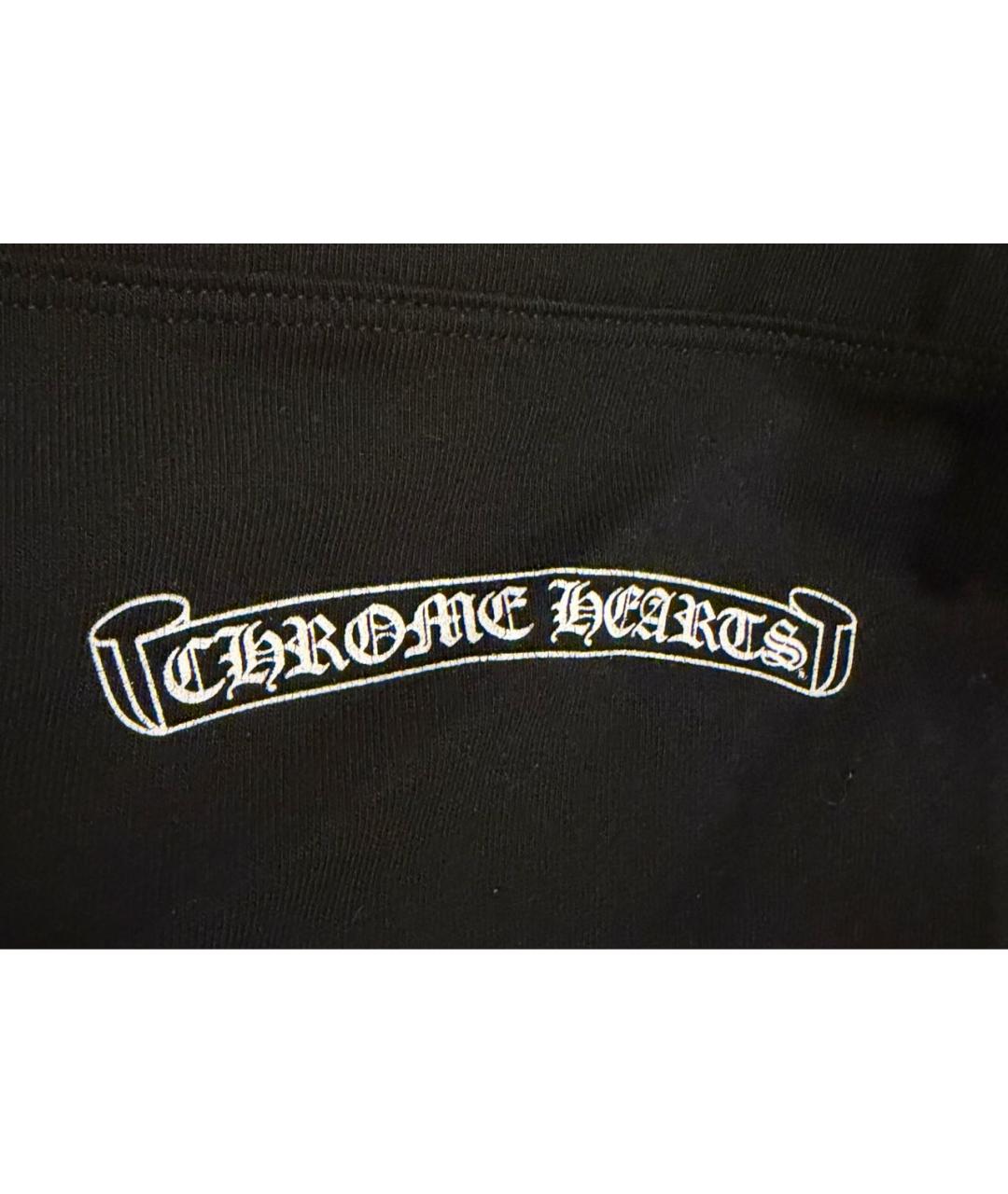 CHROME HEARTS Черные хлопко-эластановые леггинсы и велосипедки, фото 7