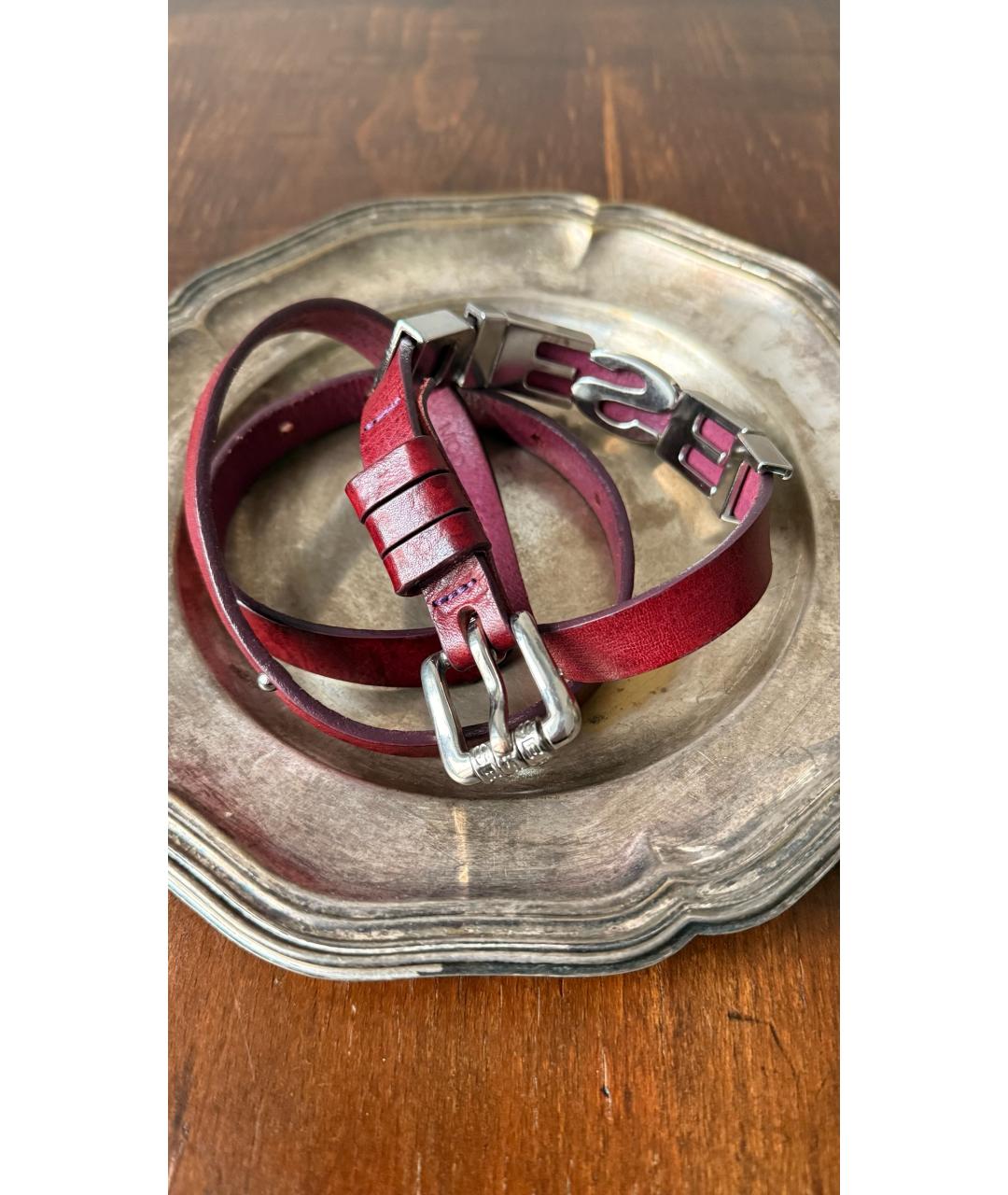 DIESEL Красный кожаный ремень, фото 3