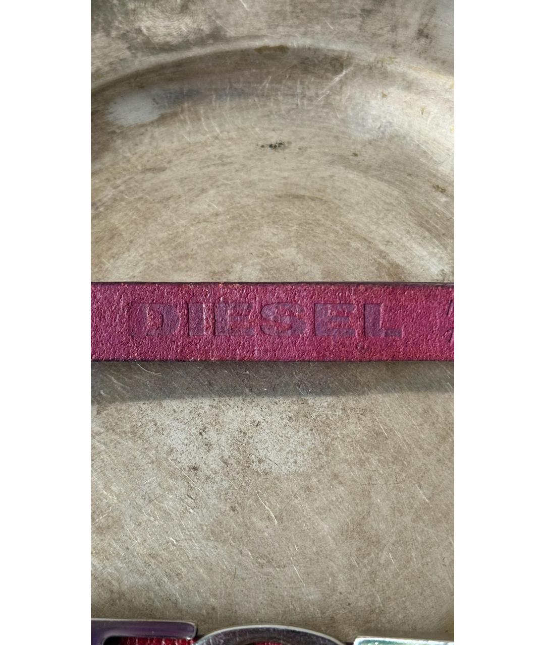 DIESEL Красный кожаный ремень, фото 6