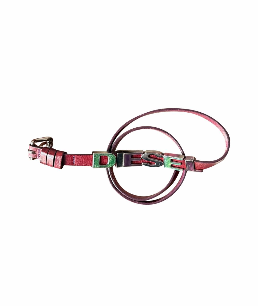 DIESEL Красный кожаный ремень, фото 1