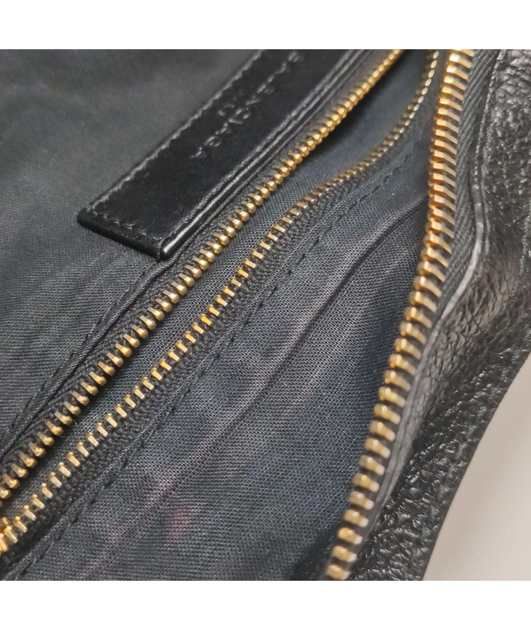BALENCIAGA Черная кожаная сумка тоут, фото 7