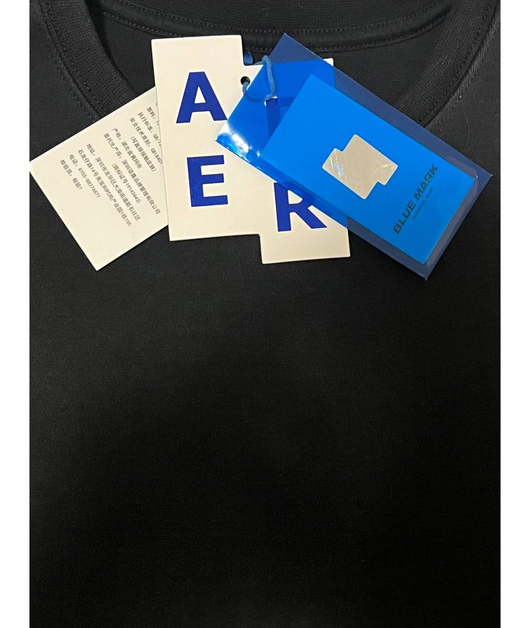 ADER ERROR Черная хлопковая футболка, фото 4