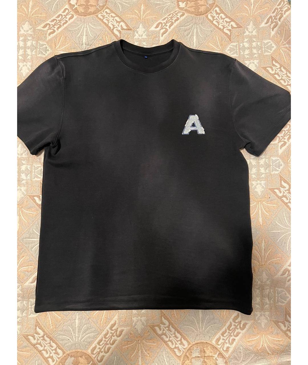 ADER ERROR Черная хлопковая футболка, фото 5