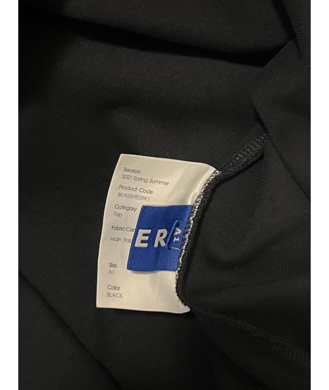 ADER ERROR Черная хлопковая футболка, фото 3