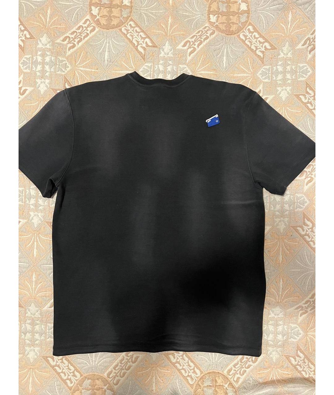 ADER ERROR Черная хлопковая футболка, фото 2