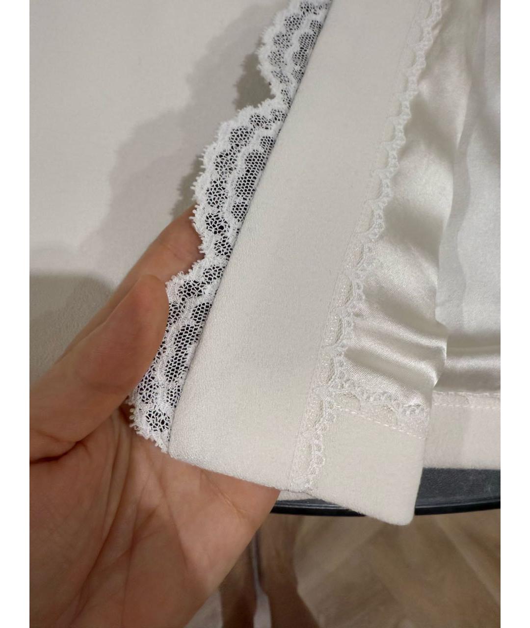 ULYANA SERGEENKO Белая шелковая юбка миди, фото 4