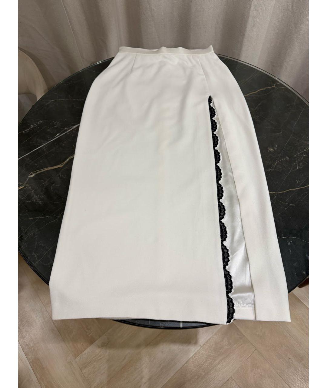 ULYANA SERGEENKO Белая шелковая юбка миди, фото 9