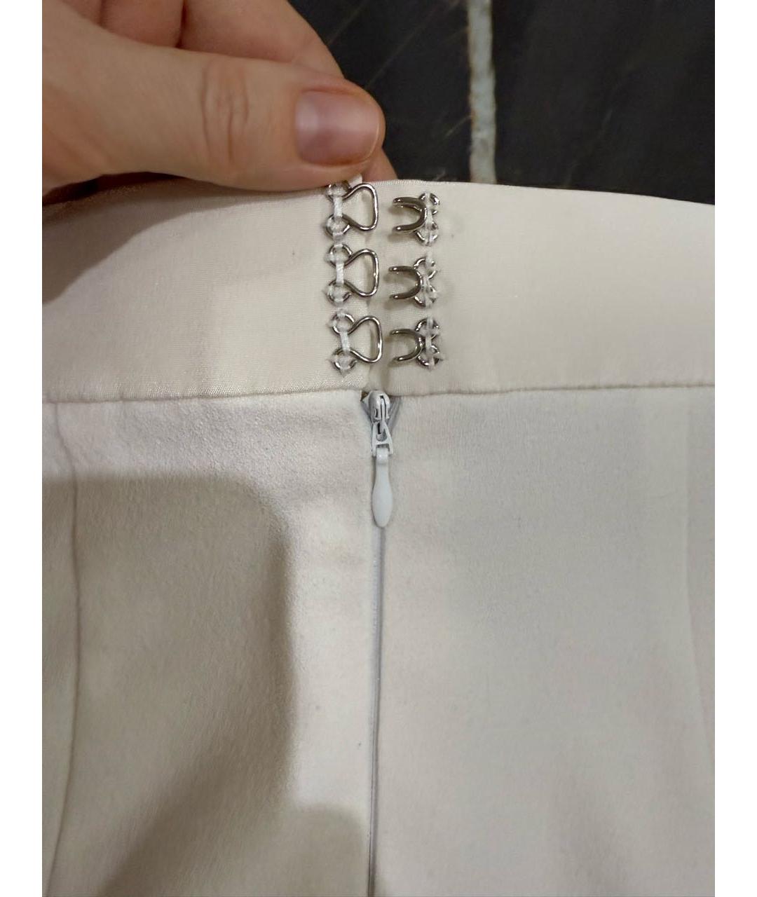 ULYANA SERGEENKO Белая шелковая юбка миди, фото 6