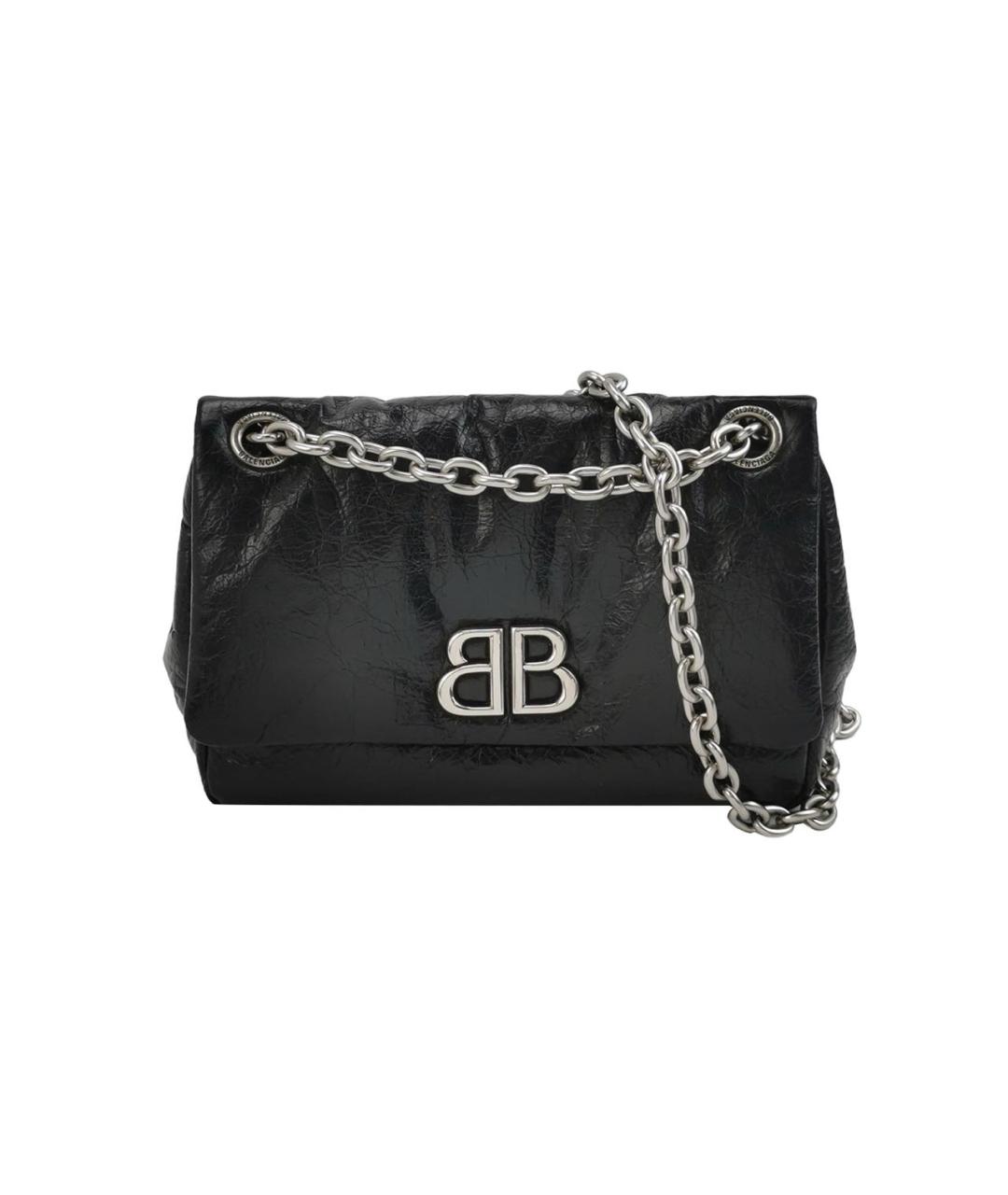 BALENCIAGA Черная кожаная сумка через плечо, фото 1
