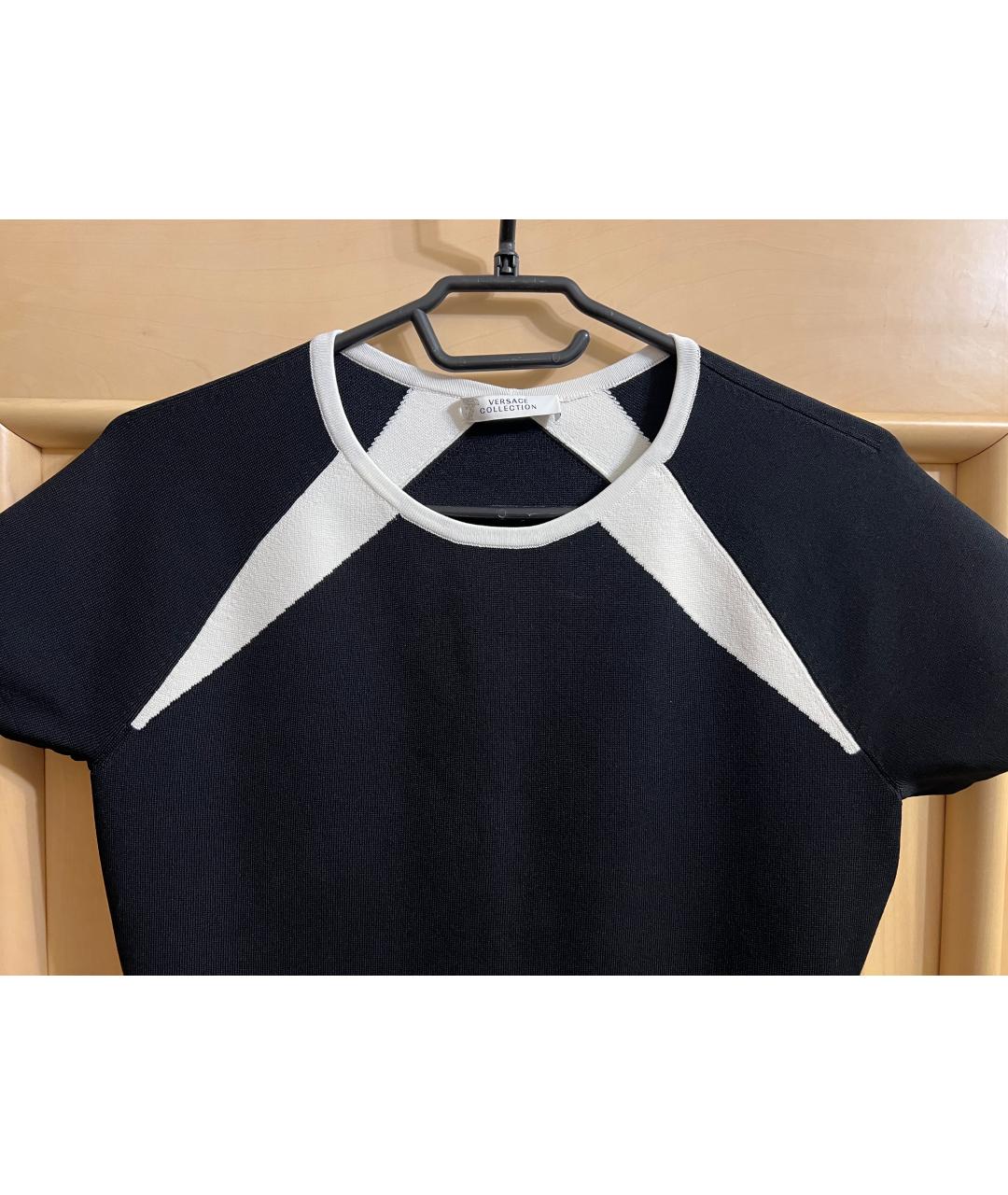 VERSACE COLLECTION Черное повседневное платье, фото 4