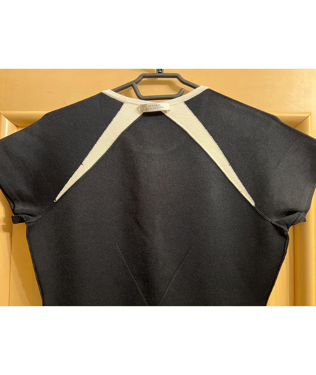 VERSACE COLLECTION Черное повседневное платье, фото 3