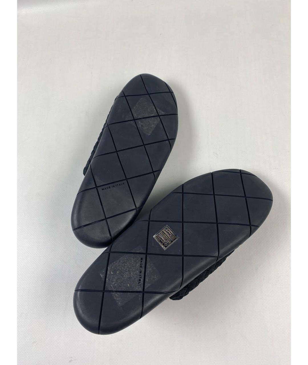 BOTTEGA VENETA Черные текстильные слипоны, фото 5