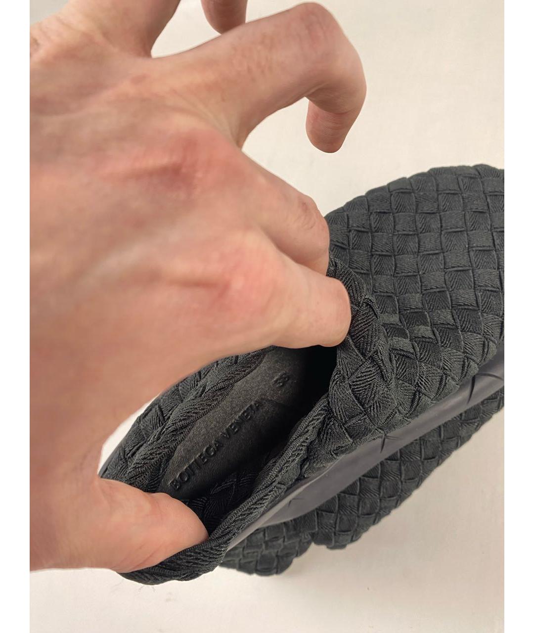 BOTTEGA VENETA Черные текстильные слипоны, фото 6