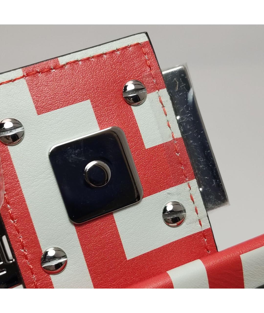 FENDI Красная кожаная сумка через плечо, фото 8