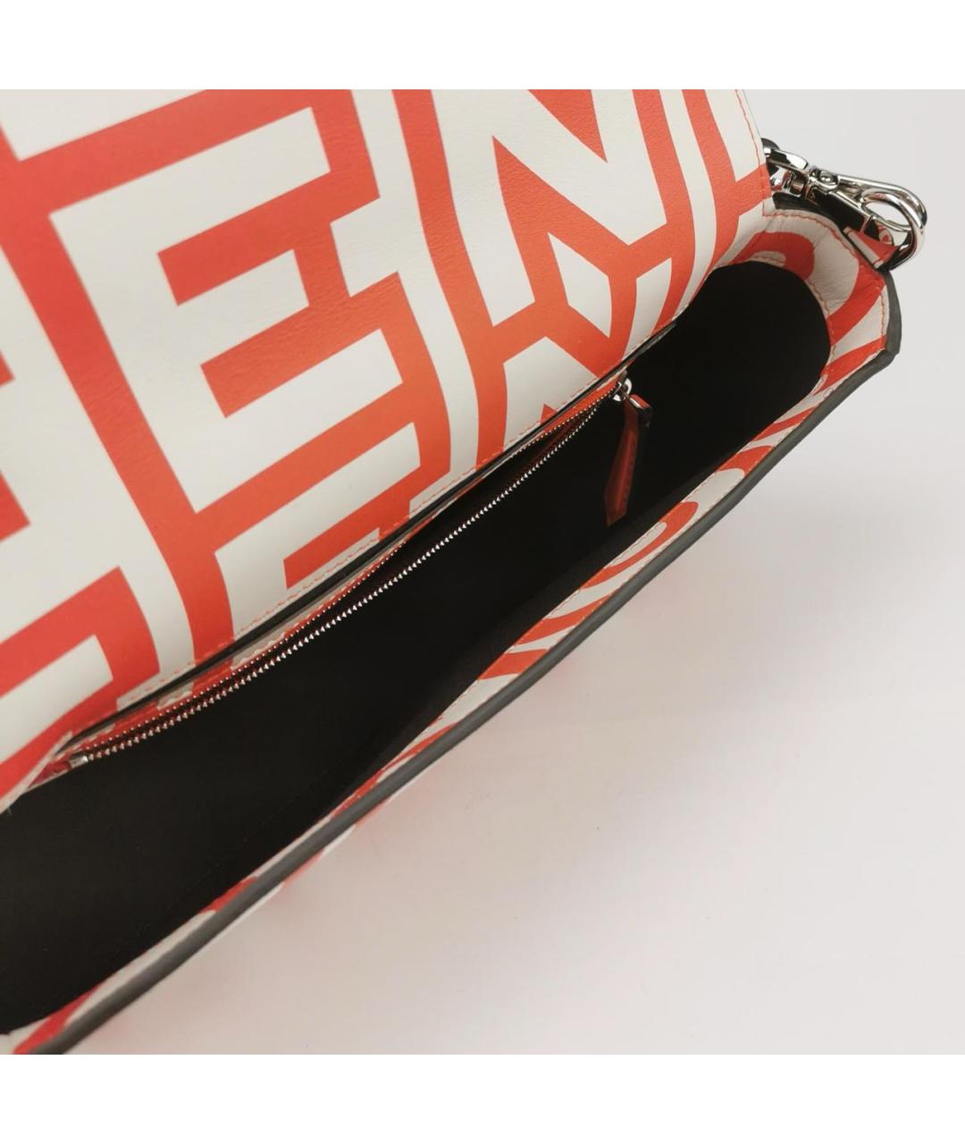 FENDI Красная кожаная сумка через плечо, фото 6