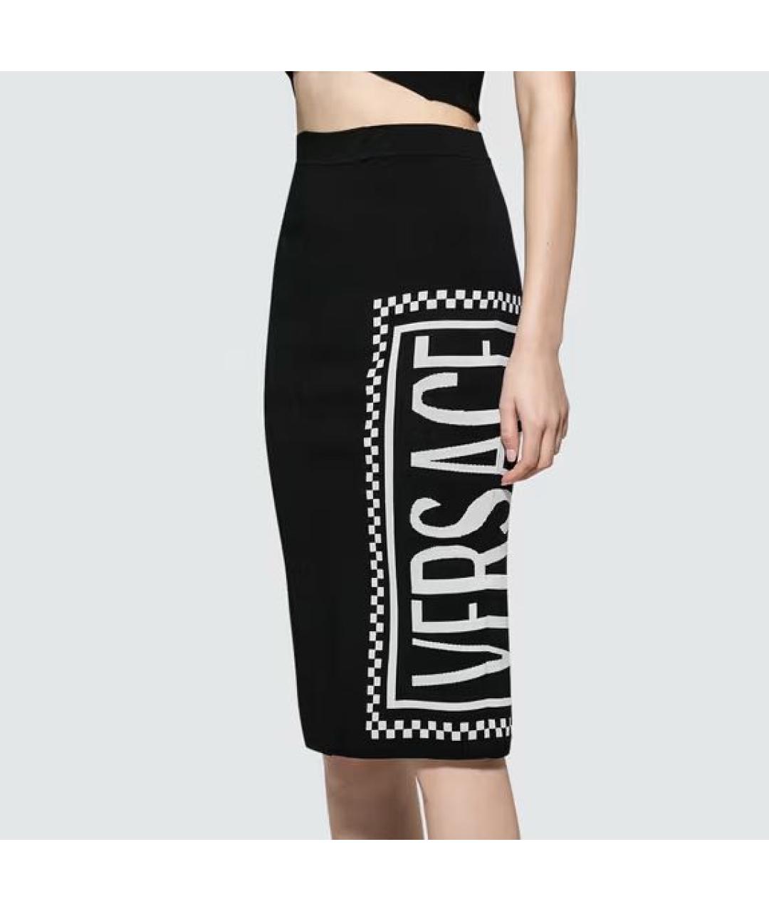VERSACE Вискозная юбка миди, фото 2
