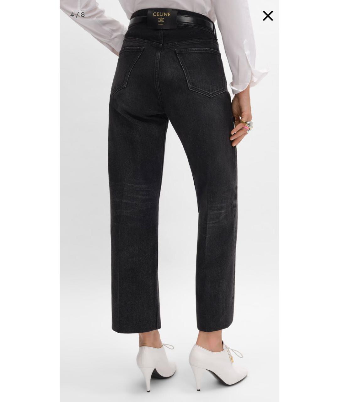 CELINE Черные прямые джинсы, фото 7