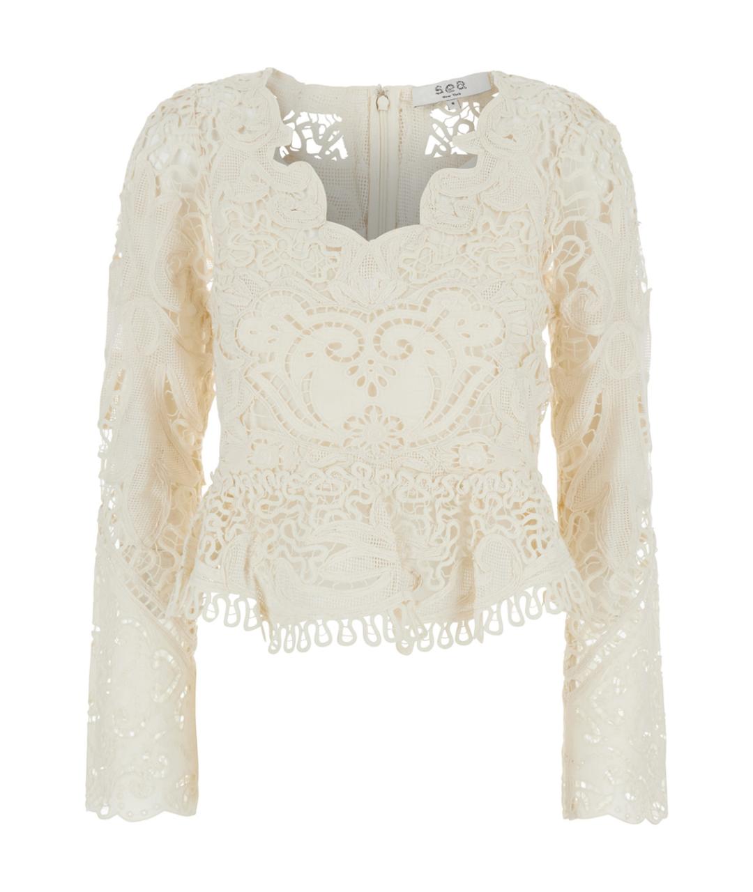 SEA NYC Белая хлопковая блузы, фото 1