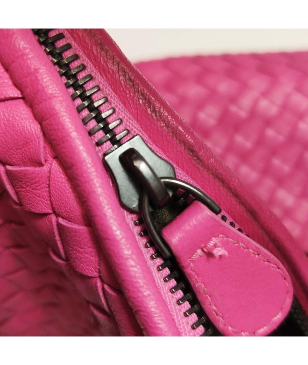 BOTTEGA VENETA Розовая кожаная сумка тоут, фото 5