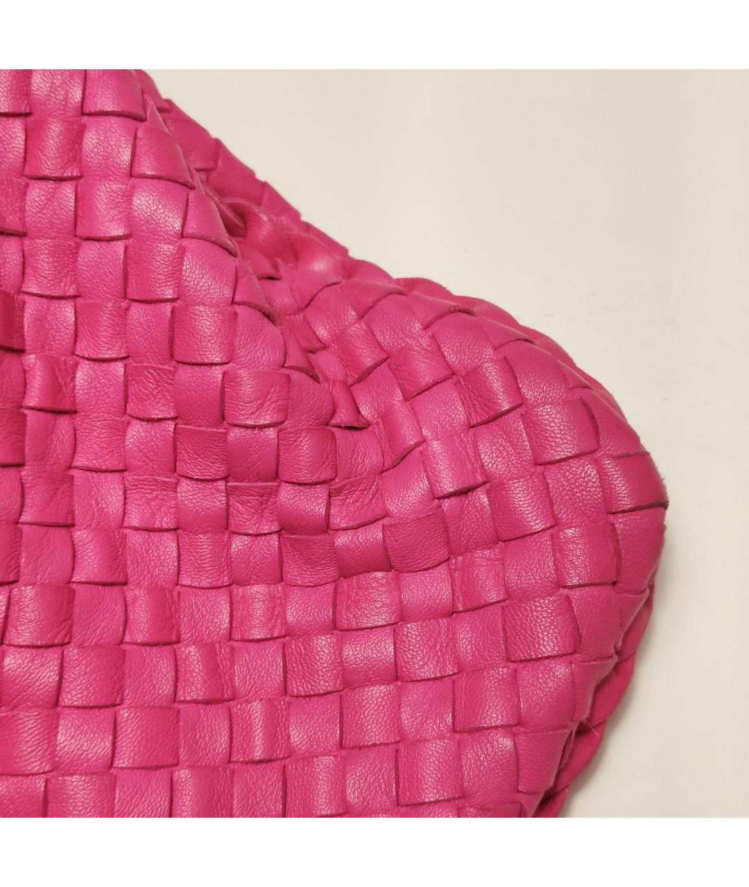 BOTTEGA VENETA Розовая кожаная сумка тоут, фото 7