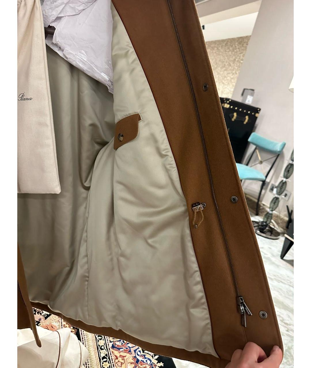 LORO PIANA Коричневая шерстяная куртка, фото 4