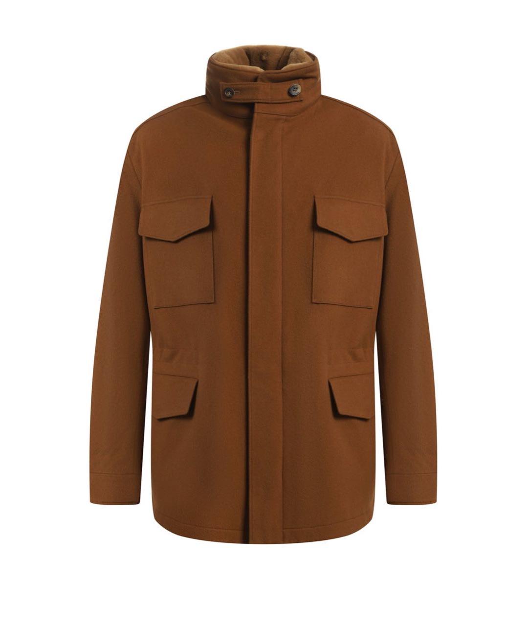 LORO PIANA Коричневая шерстяная куртка, фото 1