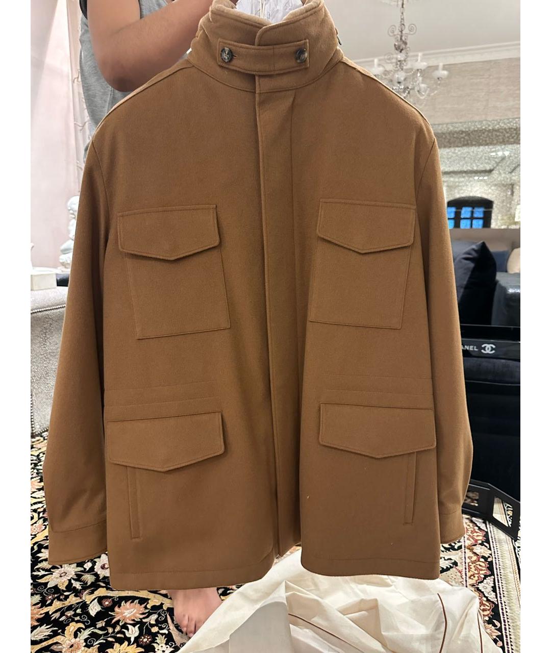 LORO PIANA Коричневая шерстяная куртка, фото 5