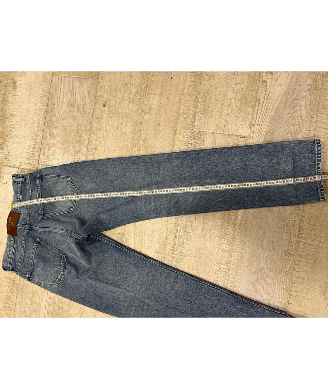 CELINE Синие прямые джинсы, фото 5