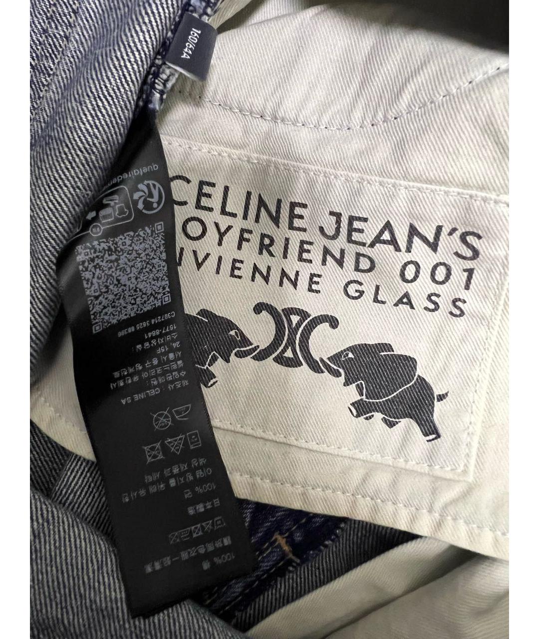 CELINE Синие прямые джинсы, фото 6