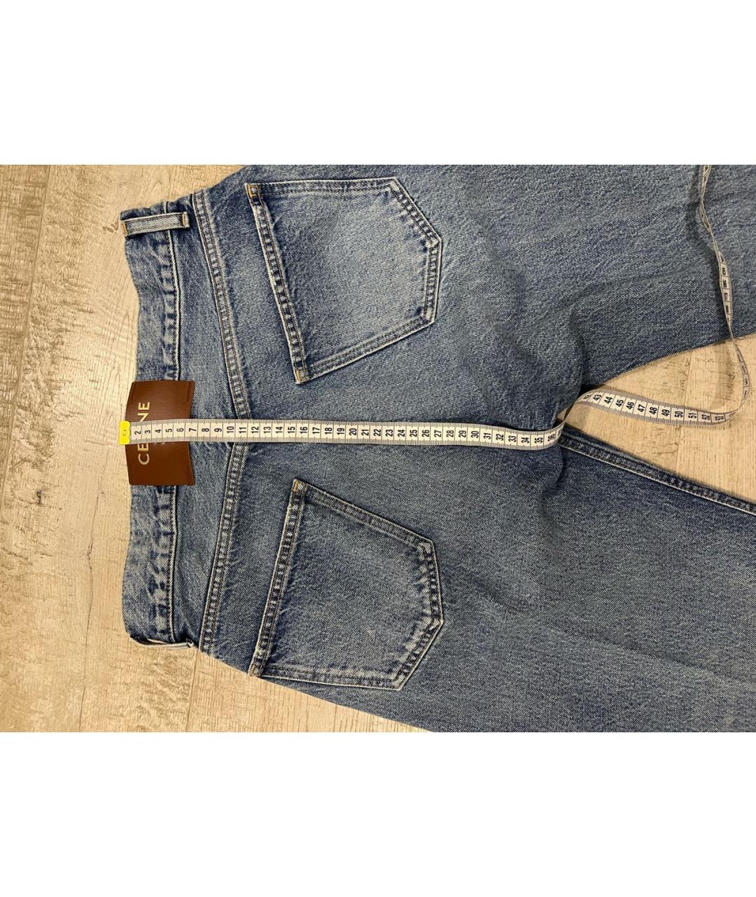 CELINE Синие прямые джинсы, фото 4