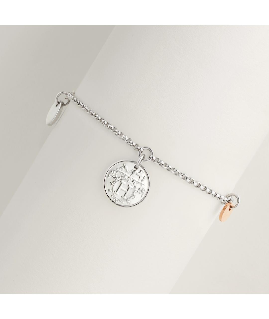 HERMES Серебрянный серебряный браслет, фото 2