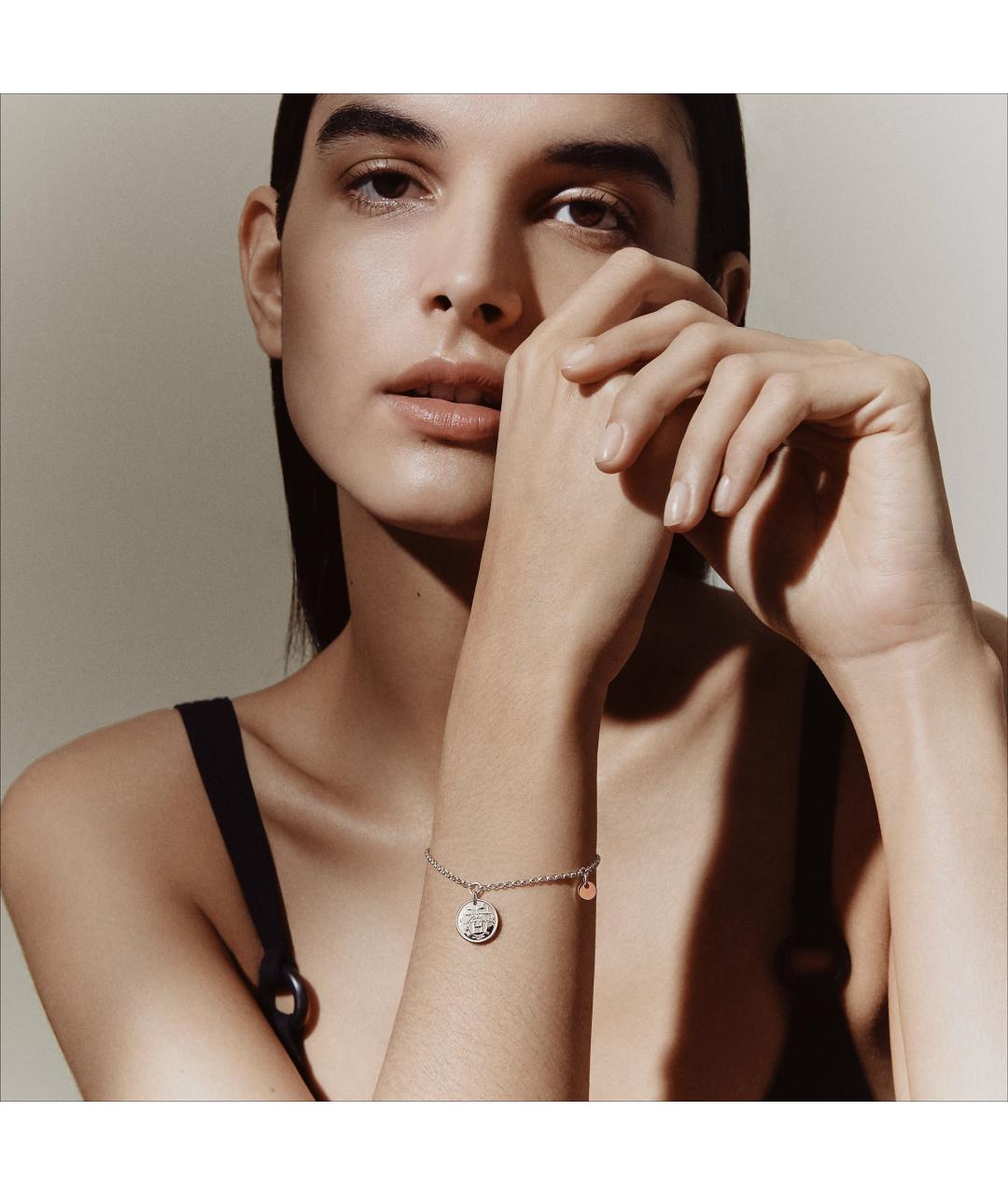 HERMES Серебрянный серебряный браслет, фото 3