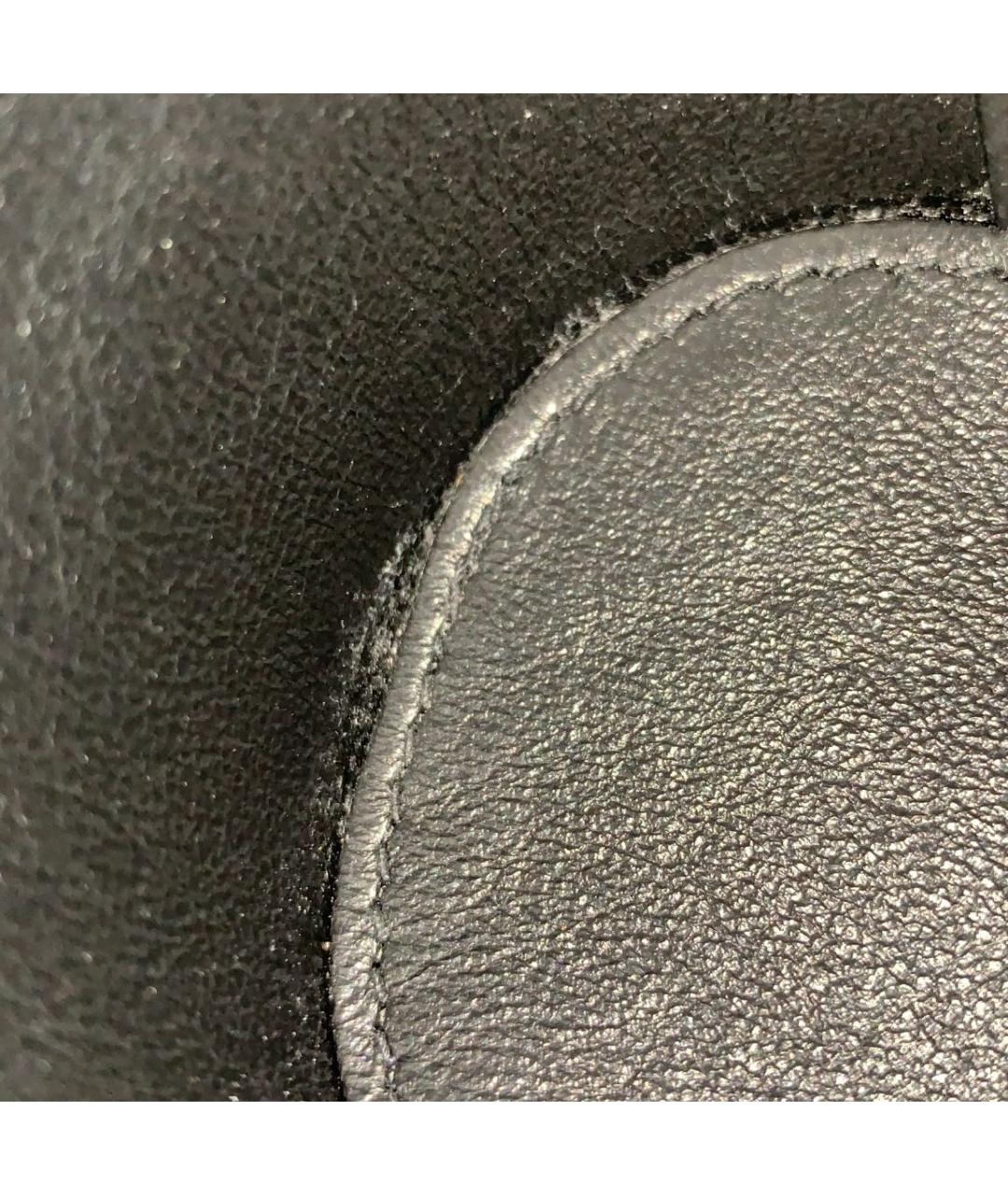 SAINT LAURENT Черная кожаная сумка с короткими ручками, фото 7