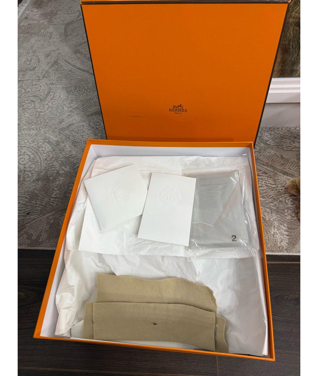 HERMES Красная кожаная сумка с короткими ручками, фото 7