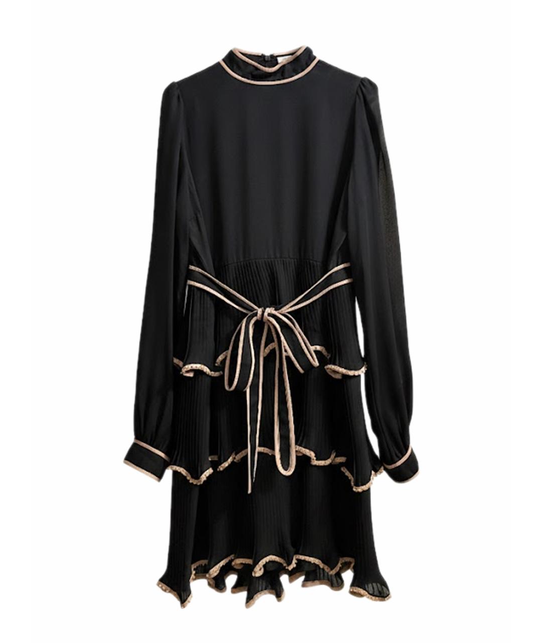 RED VALENTINO Черное полиэстеровое коктейльное платье, фото 1