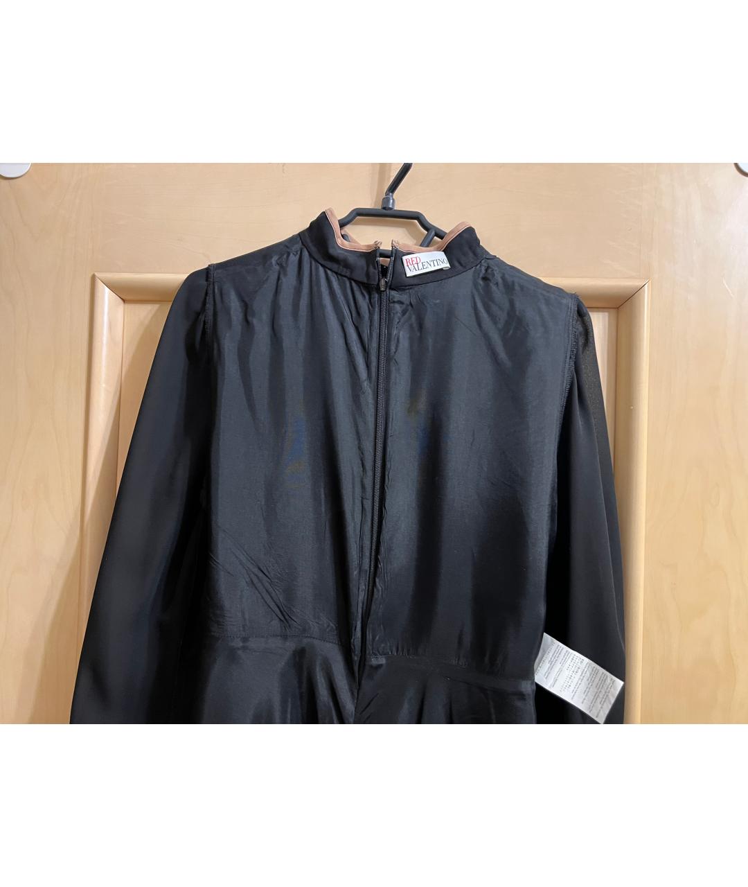 RED VALENTINO Черное полиэстеровое коктейльное платье, фото 3